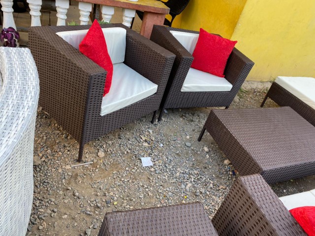 muebles y colchones - Muebles en ele en mimbre sintético 2