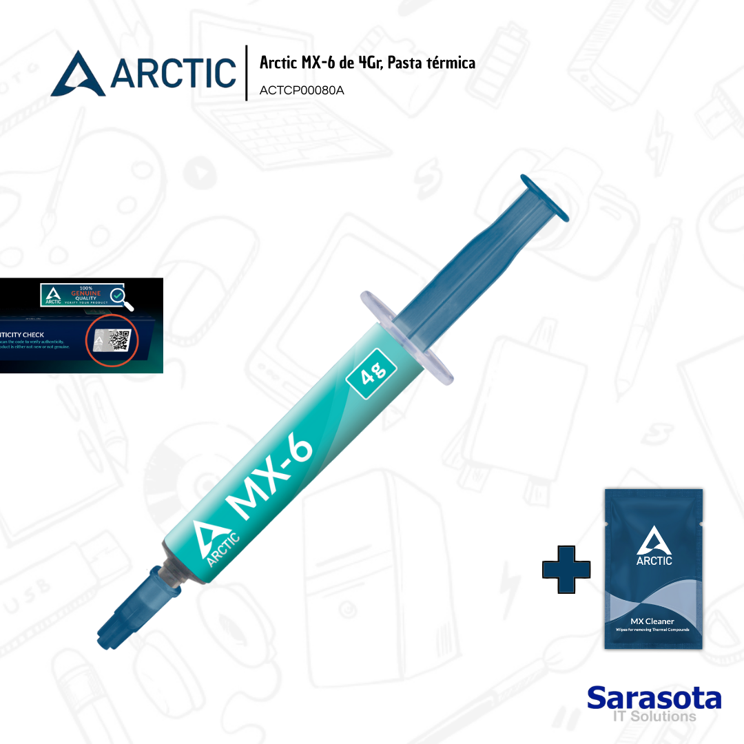 accesorios para electronica - Pasta térmica Arctic MX-6 de 4gr. mas regalo