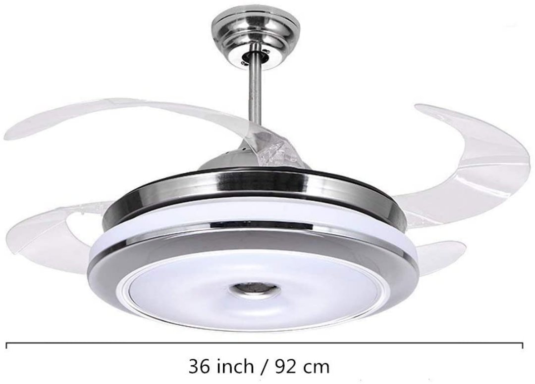 Lampara Abanico Ventilador de techo con 3 tonos de Luz, control y Bluetooth