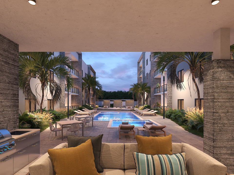 apartamentos - Hermoso Proyecto de 1,2,3 Hab con varias Piscinas en el Área Social - Punta Cana