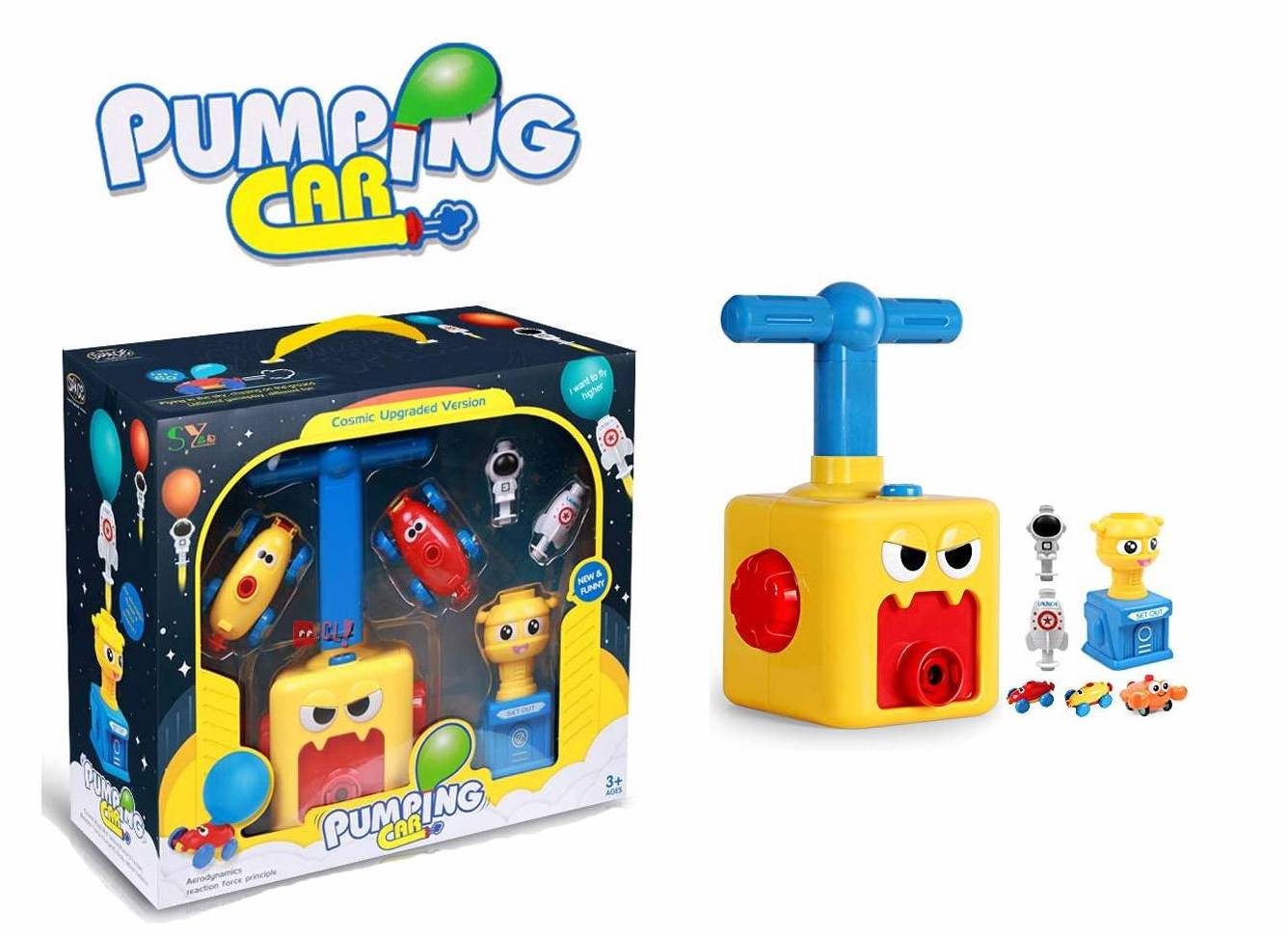 juguetes - Juguete Lanzador de Autos Y Cohetes Pumping Car 