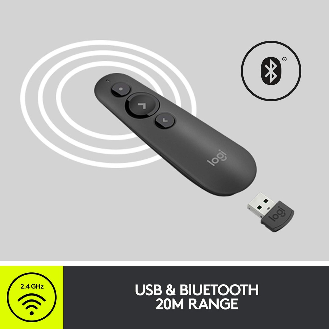accesorios para electronica - CONTROL LOGITECH PRESENTADOR R500S 2.4GHZ WIRELESS USB- PUNTERO LASER - PLUG-AND 0
