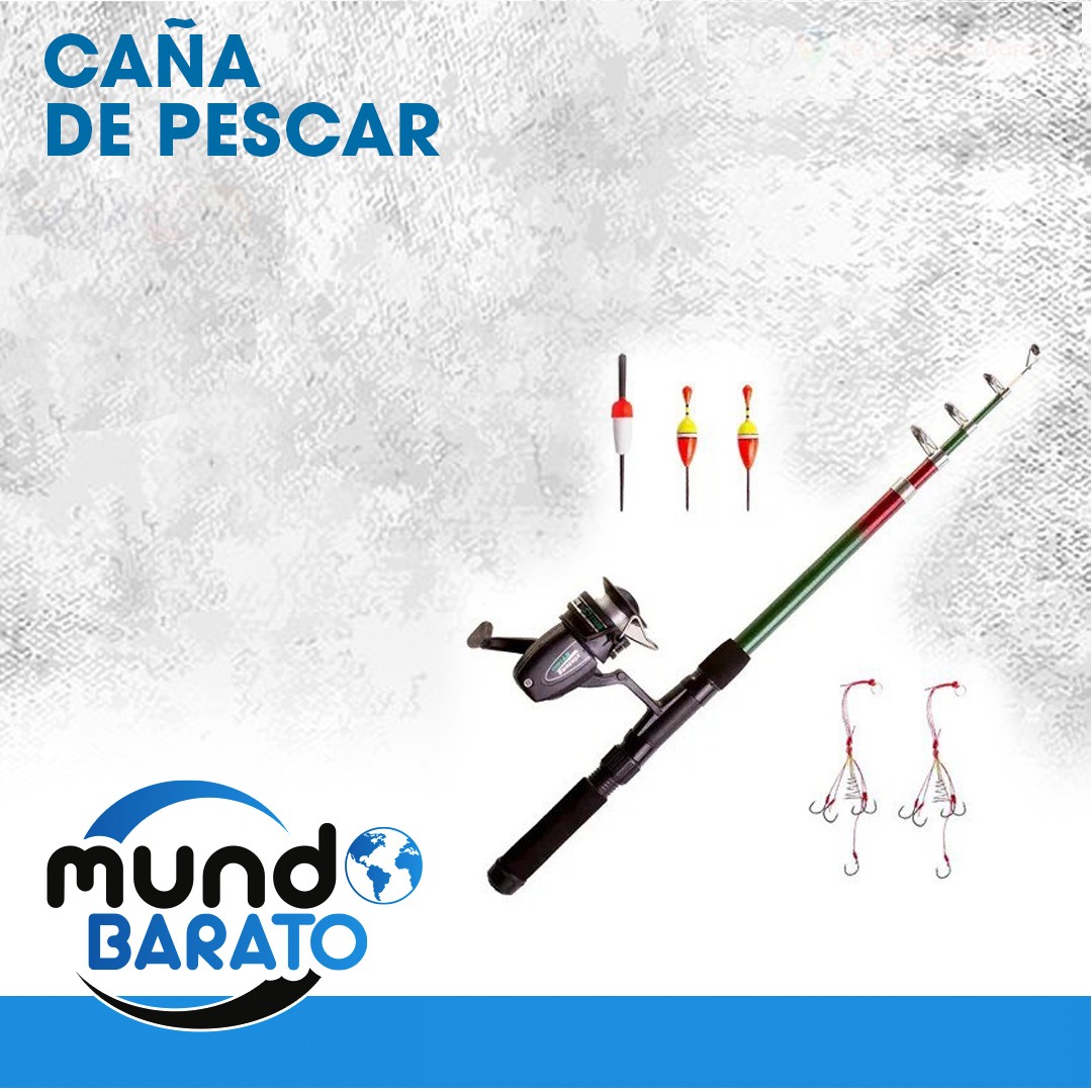 Artículos Deportivos - Set De Pesca Caña de Pescar Anzuelo Boya Pezcar Pez VARA 1