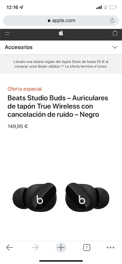 camaras y audio - Beats Studio Buds – Auriculares de tapón True Wireless con cancelación de ruido.