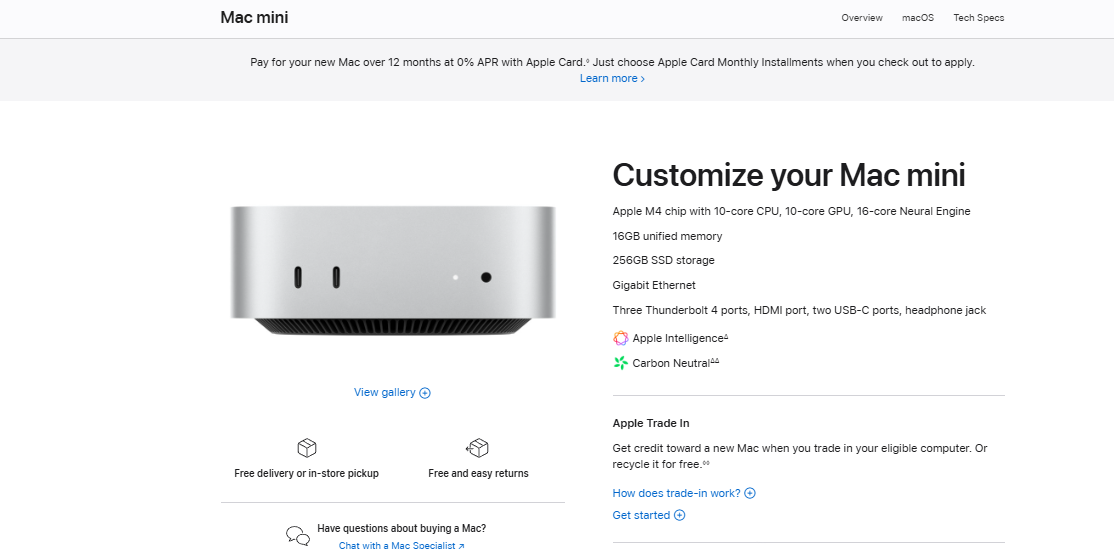 computadoras y laptops - Mac Mini M4 (2025) – Nueva, Sellada en Caja 3