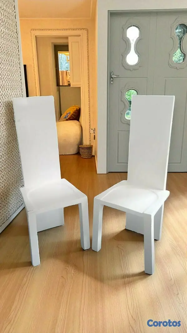 muebles y colchones - Sillas de roble centenario blancas  2