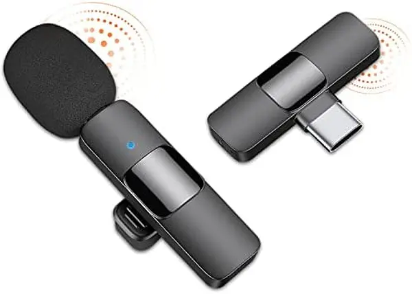 otros electronicos - Micrófono lavalier 2,4G inalámbrico compatible con Android USB C de Solapa 2