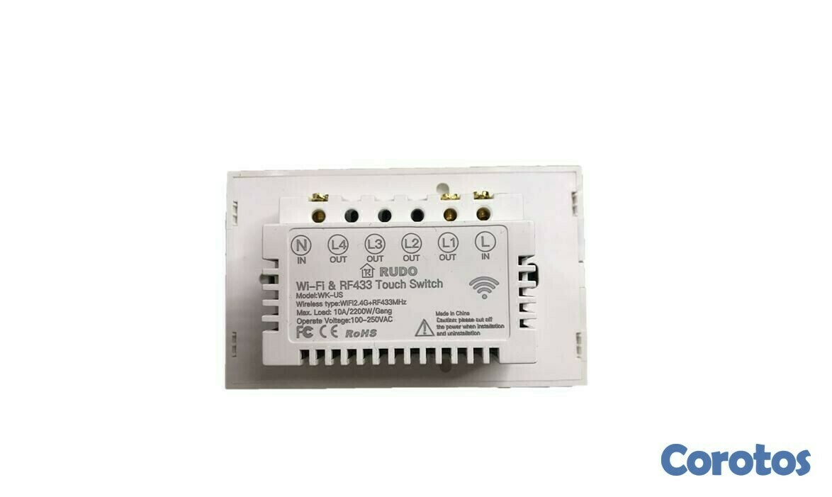 otros electronicos - Interruptor tactil WIFI 1 conector, conecta con Alexa y Google Home 3