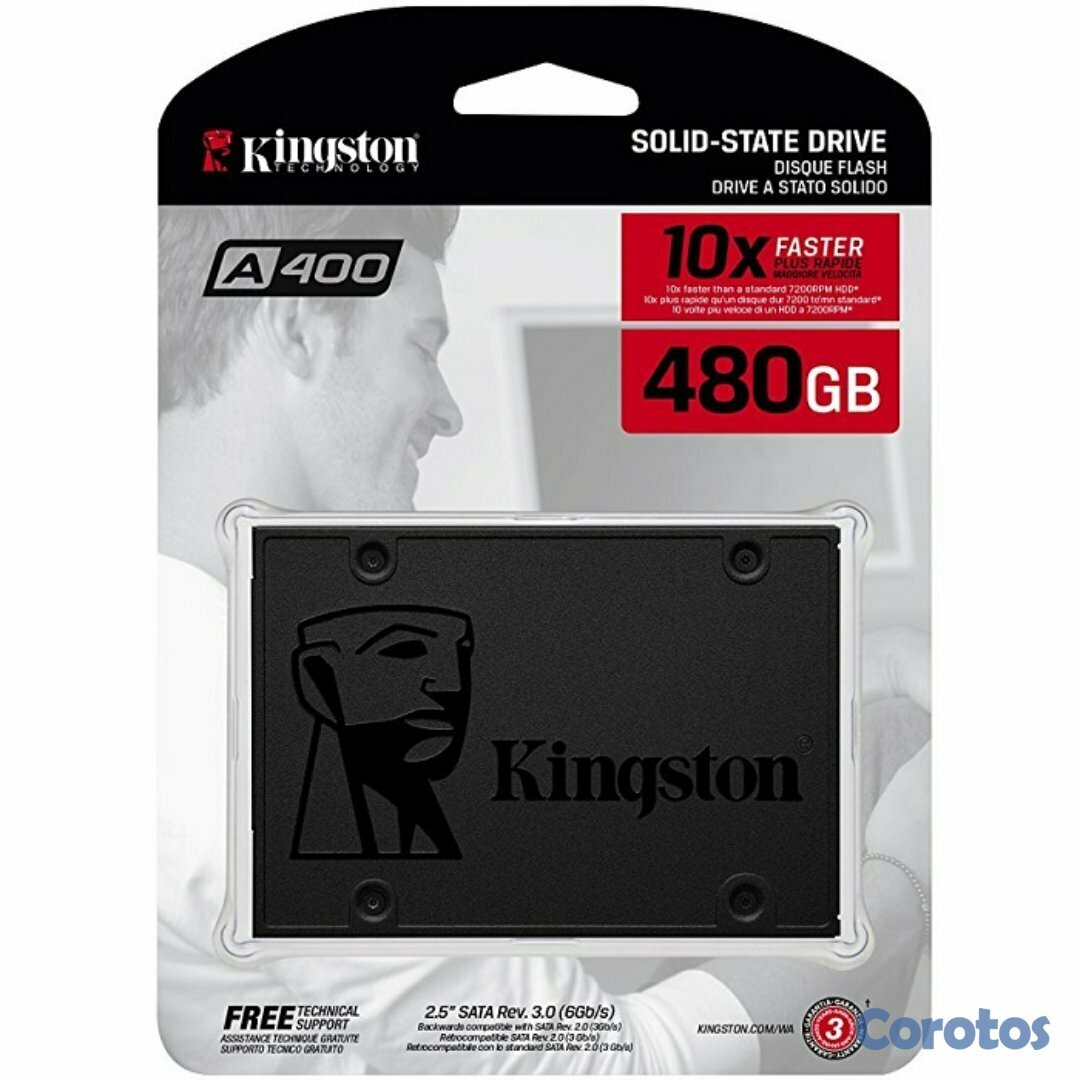computadoras y laptops - DISCO DE ESTADO SOLIDO KINGSTON 480GB, SATA3, LECTURA: 500MB/S, ESCRITURA 450MB/