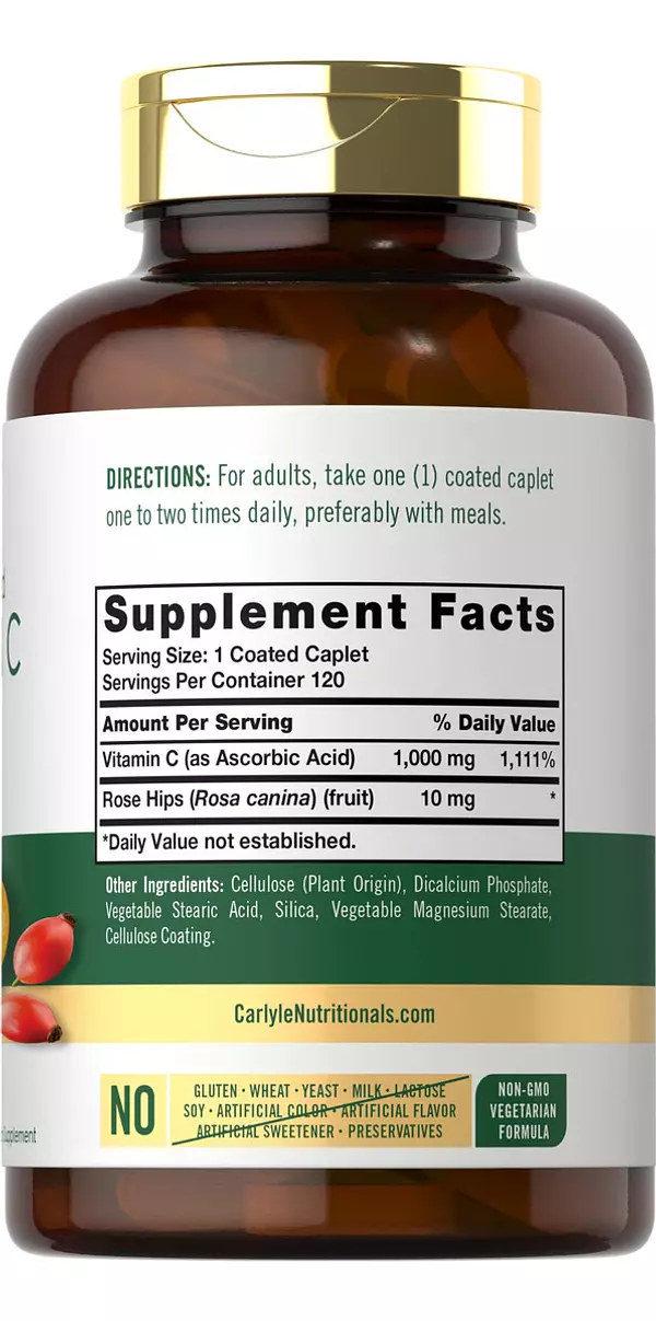 Salud y Equipamiento Médico - Carlyle Vitamina C 1000mg | Liberacion Programada | 120 Caps 2