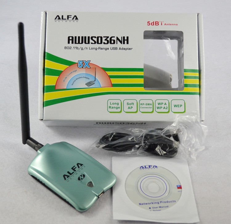 computadoras y laptops - Antena wifi alfa 2000 mw 20Dbi AWU0S36H