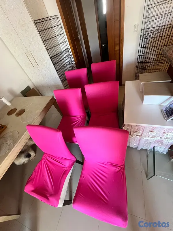 muebles y colchones - Set de 6 sillas de comedor para tapizar  2