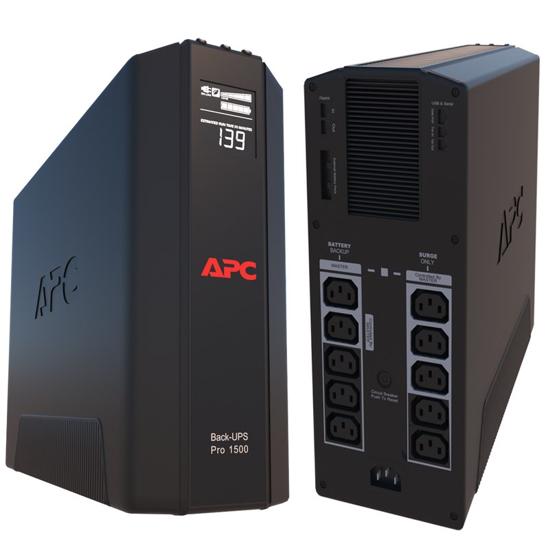 computadoras y laptops - UPS APC BR1500G BACK-UPS PRO, 1.5KVA (1500VA), 865 WATTS 1