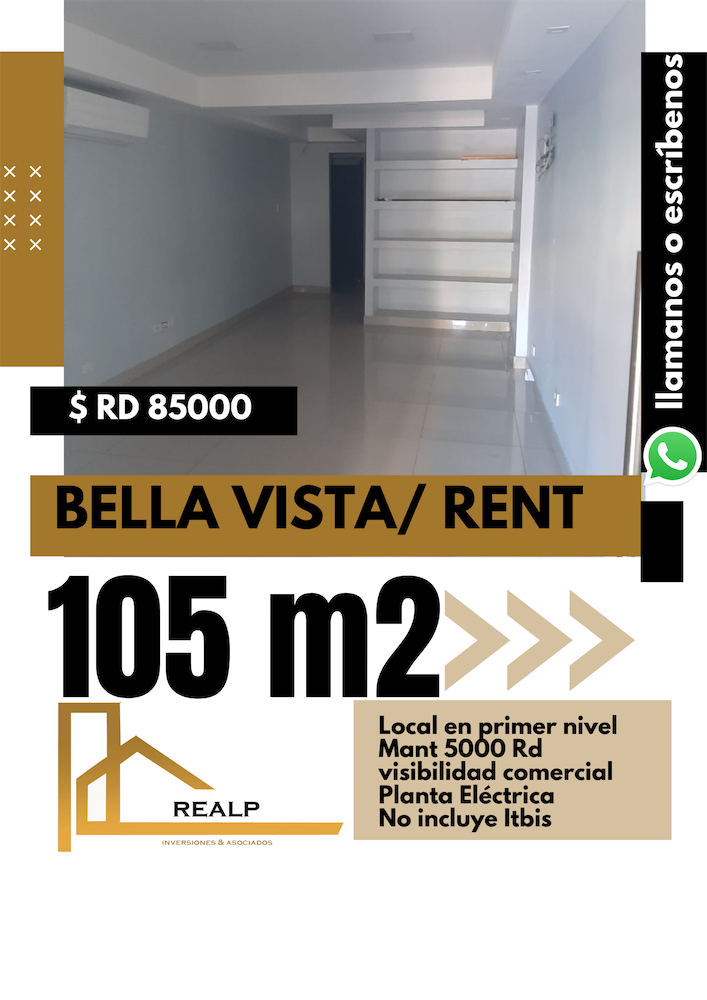 oficinas y locales comerciales - Local en Bella vista 105 mts 0