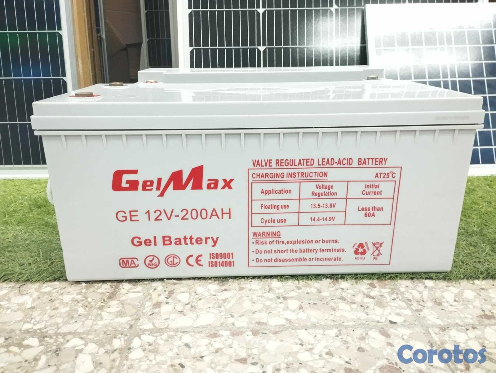 plantas e inversores - Baterías Gel Max 12 volt / 200 AH disponible 