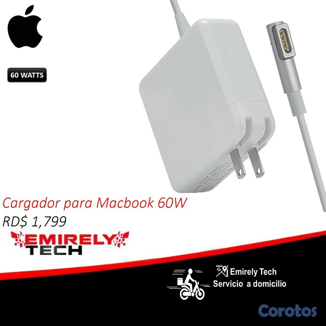 accesorios para electronica - Cargador para Mac Apple Laptop Apple Macbook 60w 1