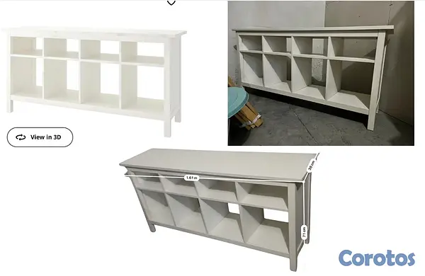 muebles y colchones - Mueble consola blanco moderno con repisas (tipo IK 4