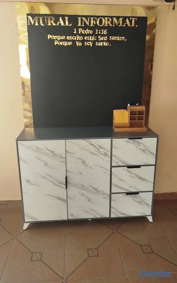 decoración y accesorios - *CREDENZA DECORATIVA CON GABETAS*

▪️MATERIAL:*MADERA*

▪️ COLOR: *GRIS* 2