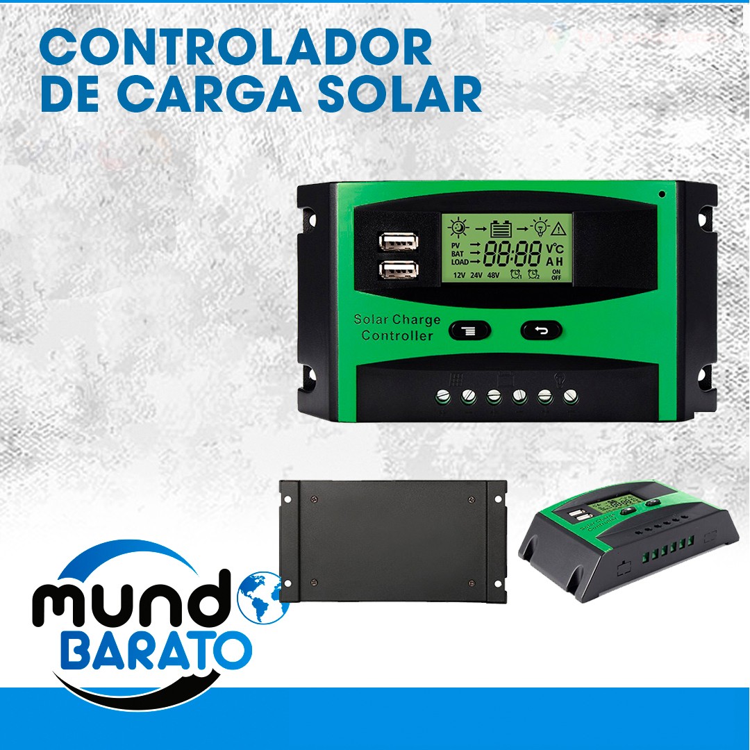 Controlador de carga solar Panel solar Batería Regulador inteligente puerto usb
