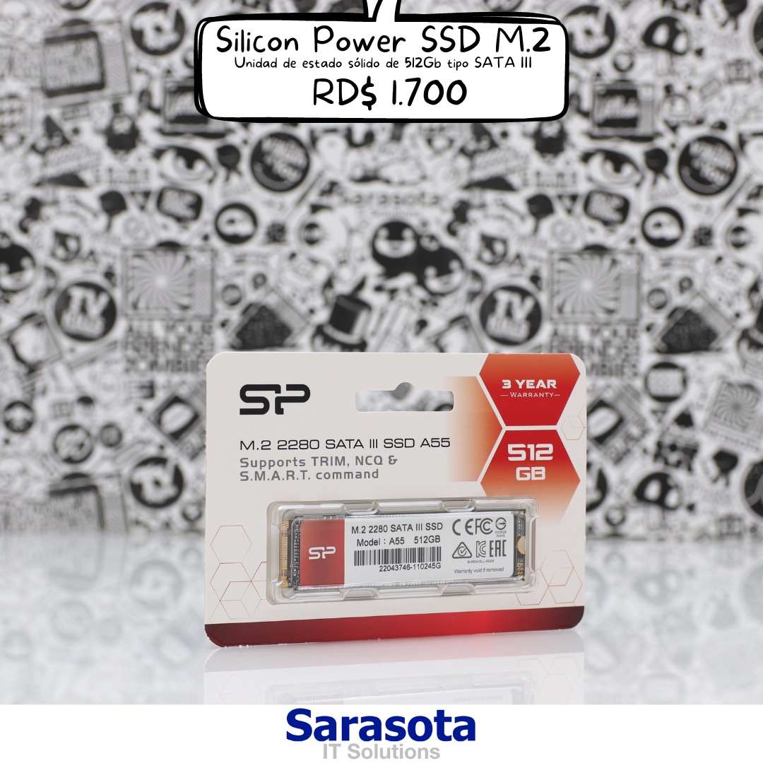 computadoras y laptops - SSD 512Gb M.2 SATA III Silicon Power (Somos Sarasota)
