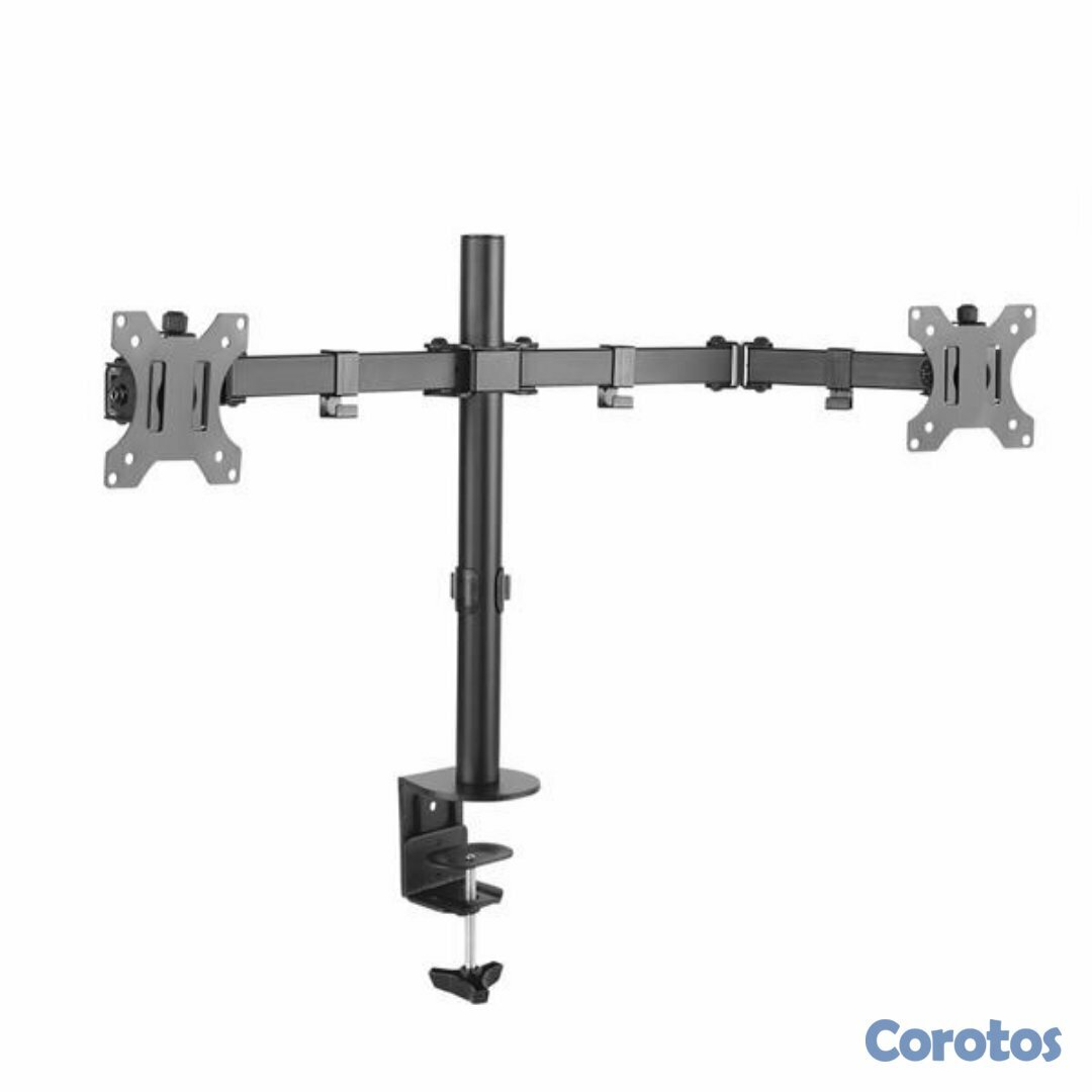 computadoras y laptops - SOPORTE PARA MONITOR DUAL, ARGOM, PARA MONITORES HASTA 32", CON ABRAZADERA 