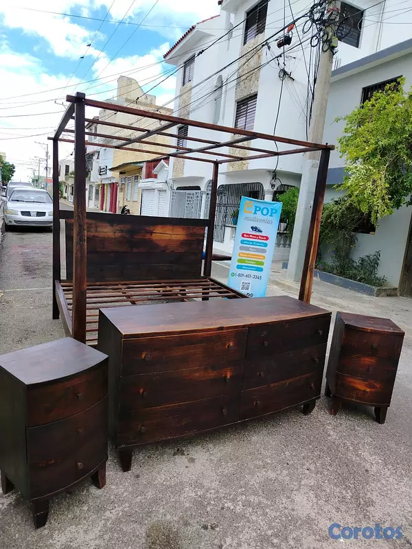 muebles y colchones - juego de cama King dosel o canopy  3