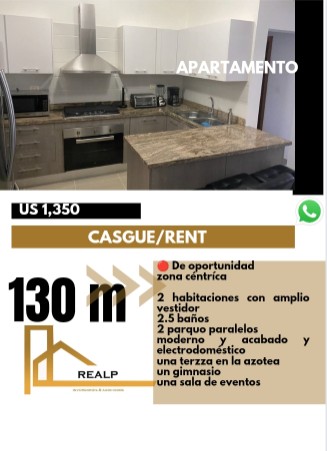 apartamentos - Hermoso apartamento de 2 h