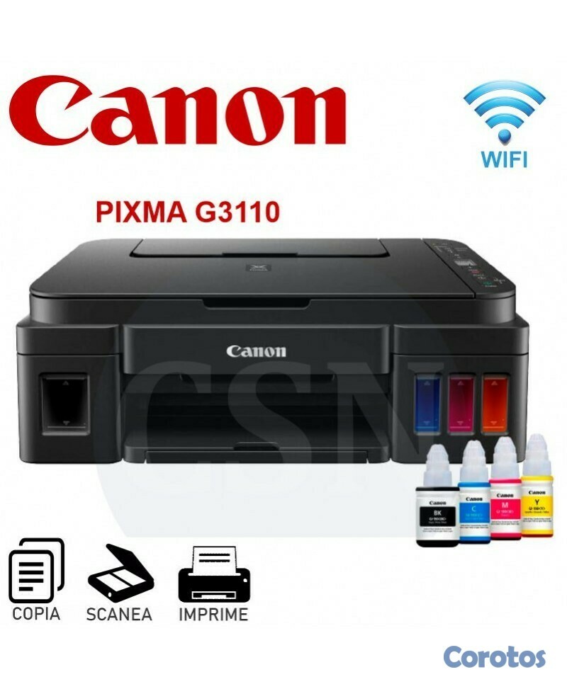 impresoras y scanners - TOTALMENTE NUEVA CANON G3110 CON BOTELLA DE TINTA ,WI-FI 1