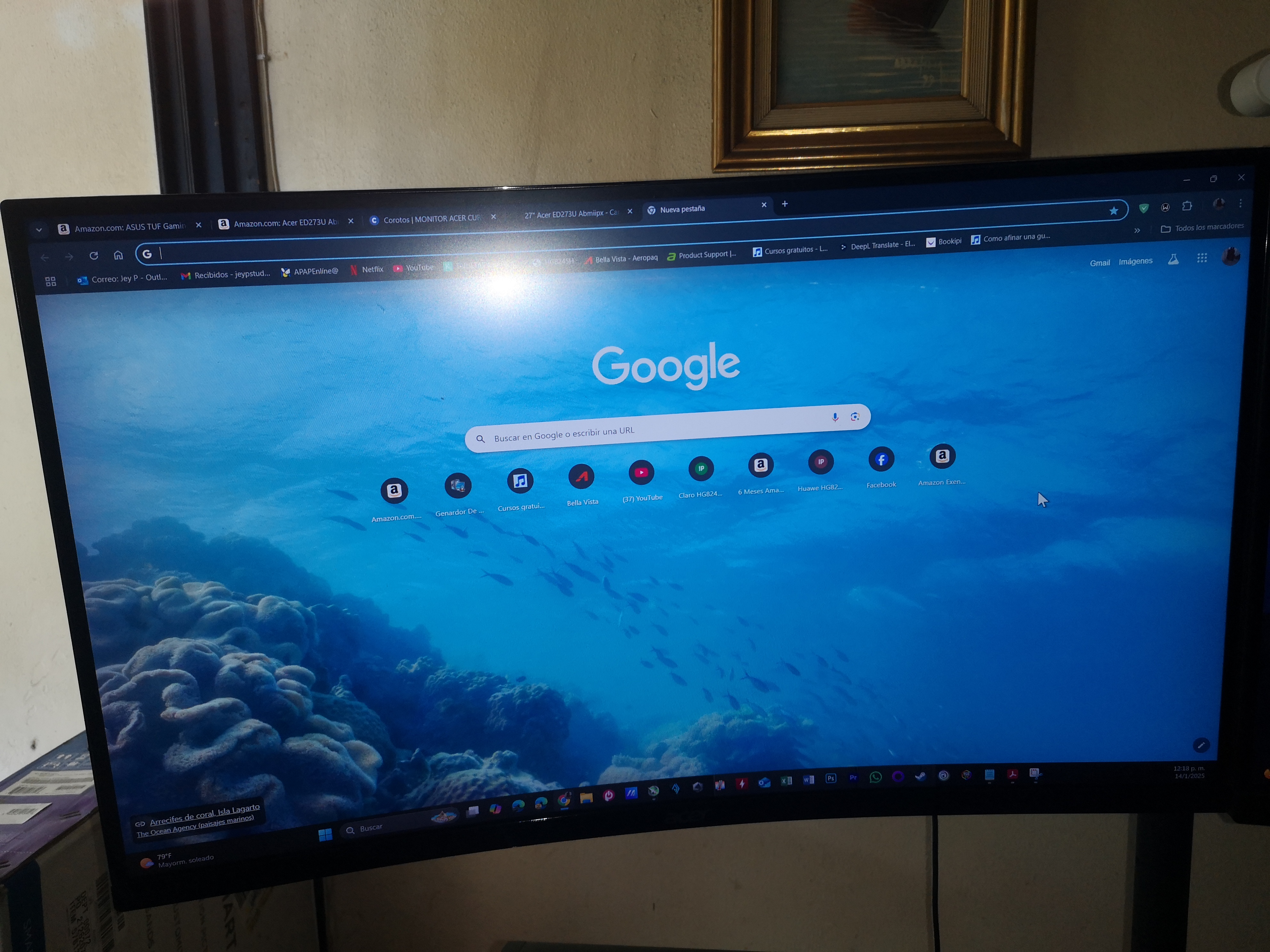computadoras y laptops - Monitor Acer ED273U Colores nítidos y realistas cobran vida con 2560 x 1440p. 2