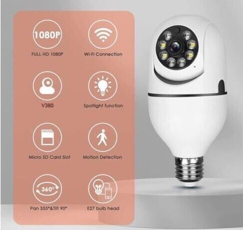 camaras y audio - Camara wifi inalambrica tipo bombillo yoosee 1