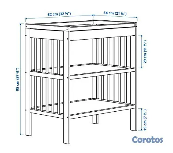 muebles - CUNA Y CAMBIADOR DE IKEA (COMO NUEVO) 2