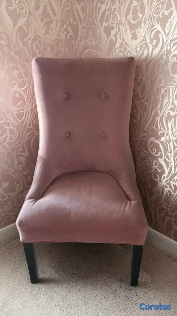 muebles y colchones - Silla Accent Velvet Rosa - Impecable 3