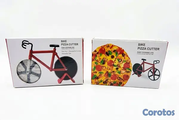 cocina - Cortador de pizza con forma de bicicleta en acero  2
