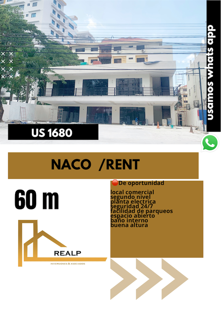 oficinas y locales comerciales - Locales en Naco amplios 
