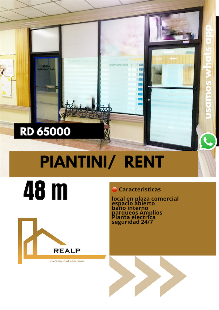 oficinas y locales comerciales - Local céntrico en Piantini 0