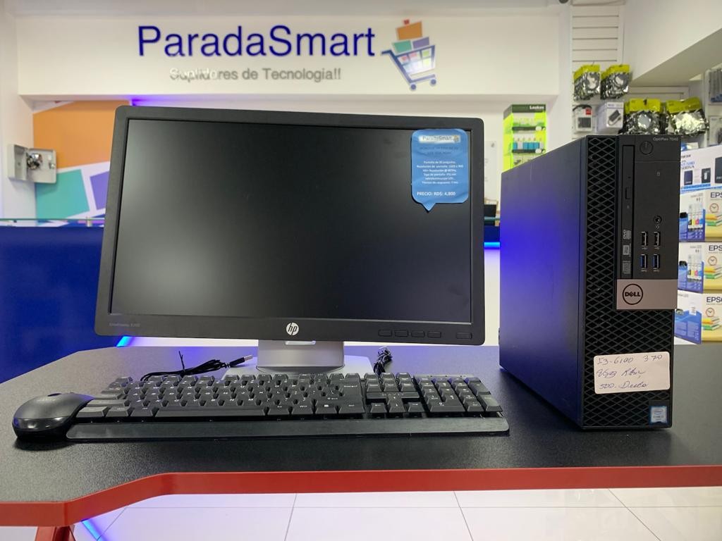 computadoras y laptops - COMPUTADORA COMPLETA I3 6TH 8GB RAM Y 500GB DISCO MONITOR 20P. CON HDMI