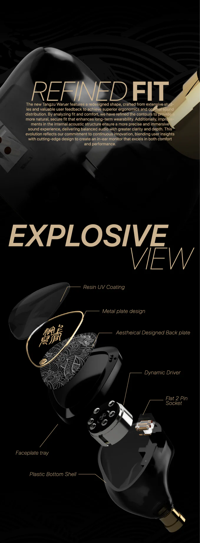 camaras y audio - Tangzu Wan'er 2 auriculares IEM 10mm DD jack 3.5mm y type C con Mic disponibles 6