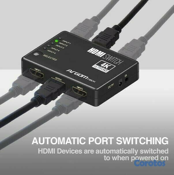 otros electronicos - Switch y Splitter HDMI de 5 puertos 2 funcion en 1 ARGOM ARG-AV-5125 3