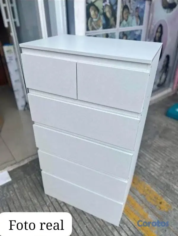 muebles y colchones - *GABETERO DE 6 GABETAS*

▪️ *DE MADERA* TIPO BIURI

▪️MEDIDA: *109X60X41CM* 2