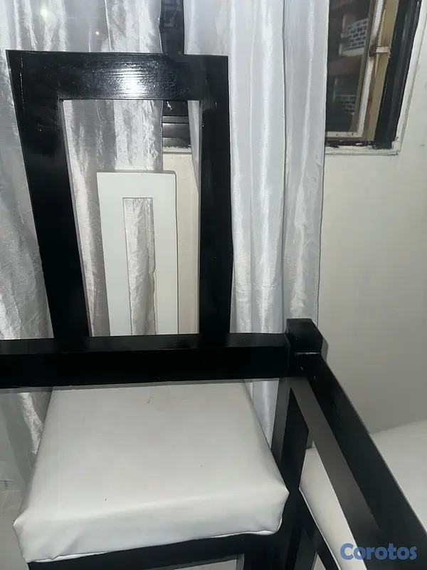 muebles y colchones - juego de comedor 4/ sillas com tope de cristal 5