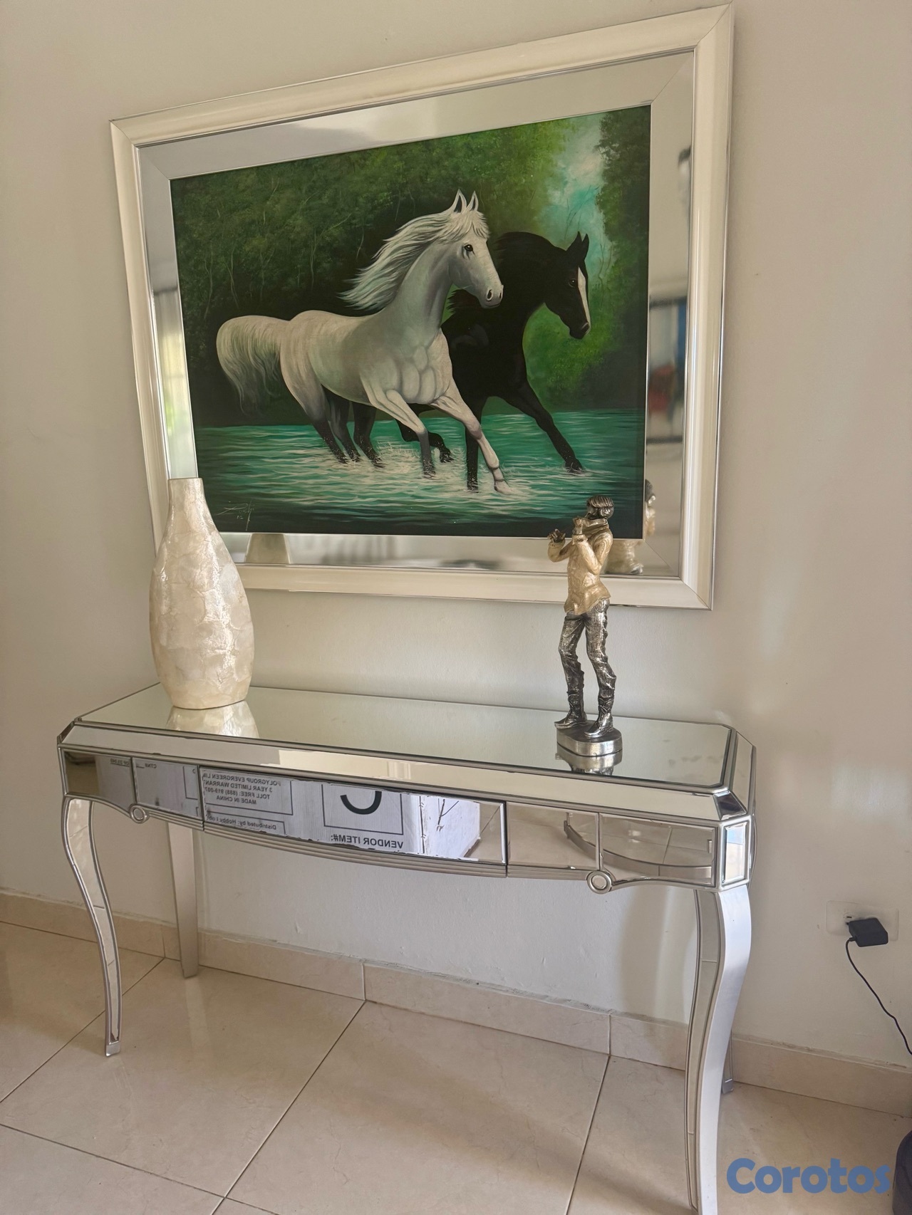 decoración y accesorios - Hermosa Repisa de Espejos y madera .  1