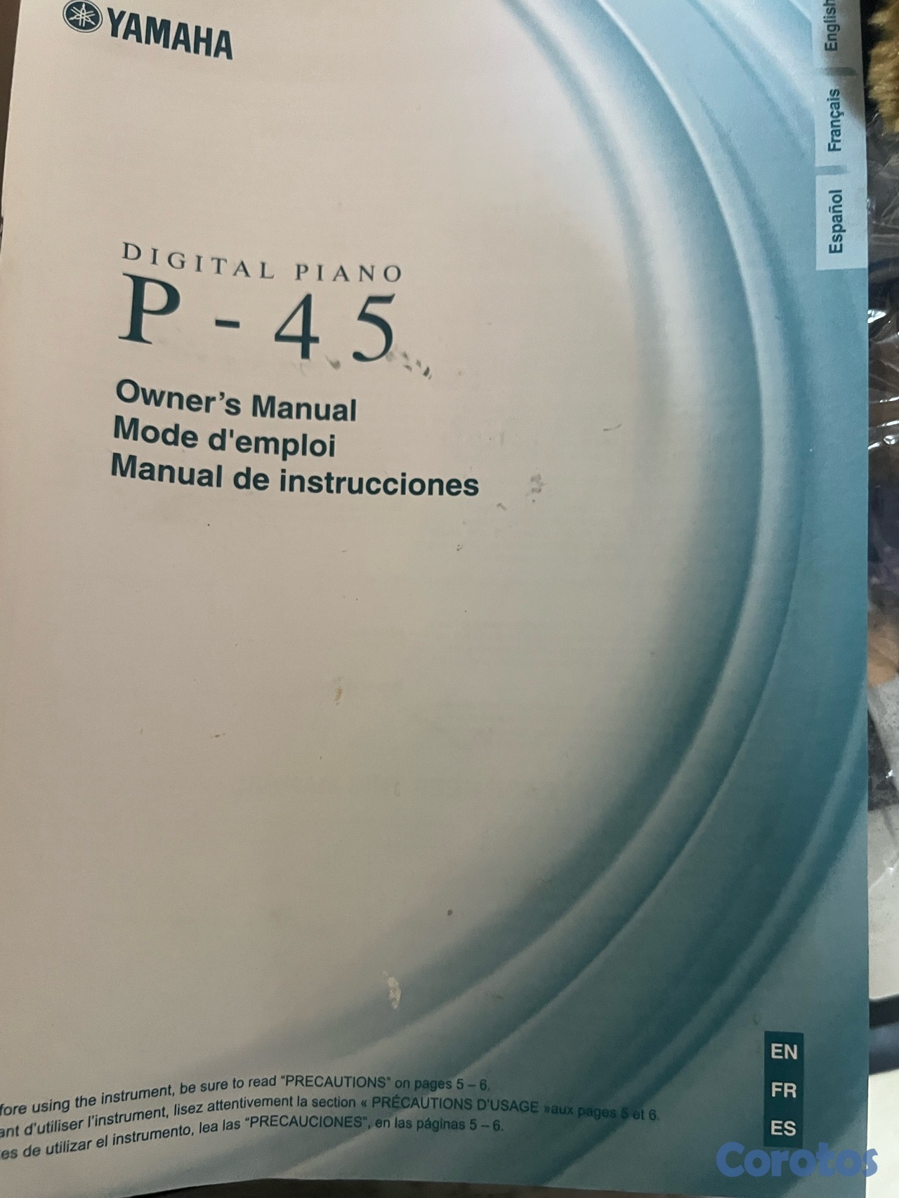 instrumentos musicales - Piano Eléctrico YAMAHA P-45 2