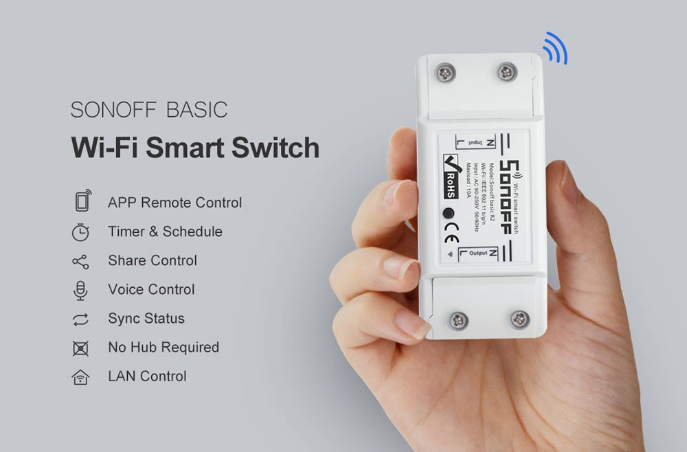 accesorios para electronica - Interruptor wifi inteligente Sonoff Basic R2 5