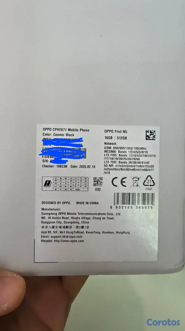celulares y tabletas - Oppo Find N5 512GB 16GB Ram GLOBAL en su caja 2