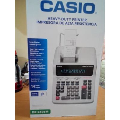 impresoras y scanners - CALCULADORA ,SUMADORA CASIO DR-240TM ,14 dígitos 
EN PANTALLA, DE USO PESADO  1