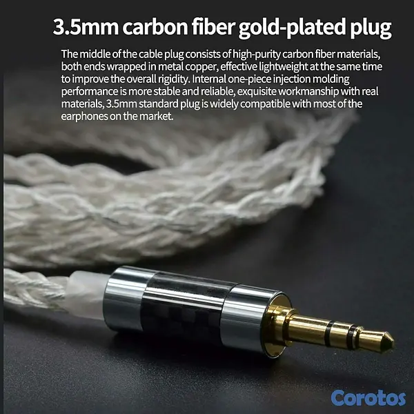 otros electronicos - Cable KZ de 1064 núcleos de 8 hebras jack 3.5mm 7