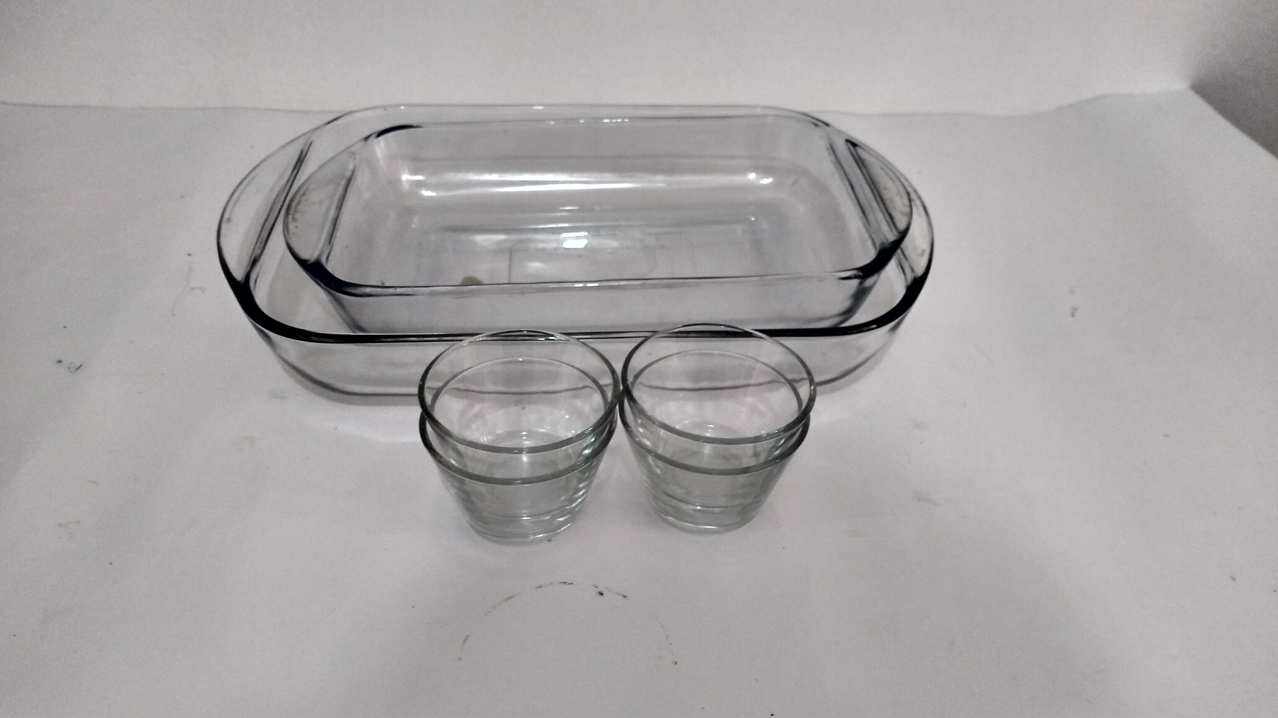 cocina - Seis fuentes de vidrio para hornear-casa cuesta $1550