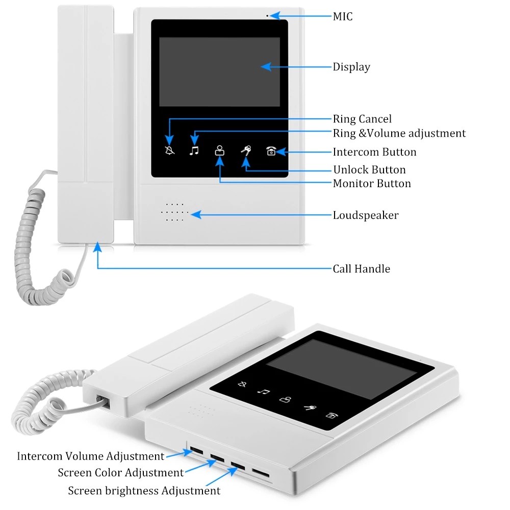 electrodomesticos - Videoportero de Teléfono 4.3"
Sistema de intercomunicación intercom 6