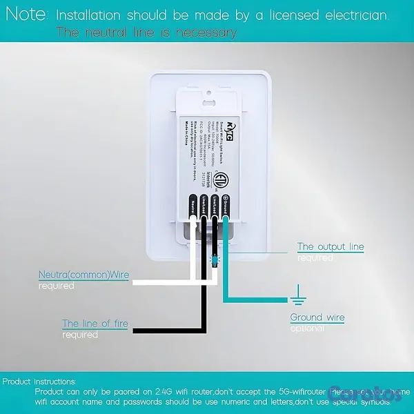herramientas, jardines y exterior - Interruptor de Pared WiFi KMC 30002WB – Control Re 7
