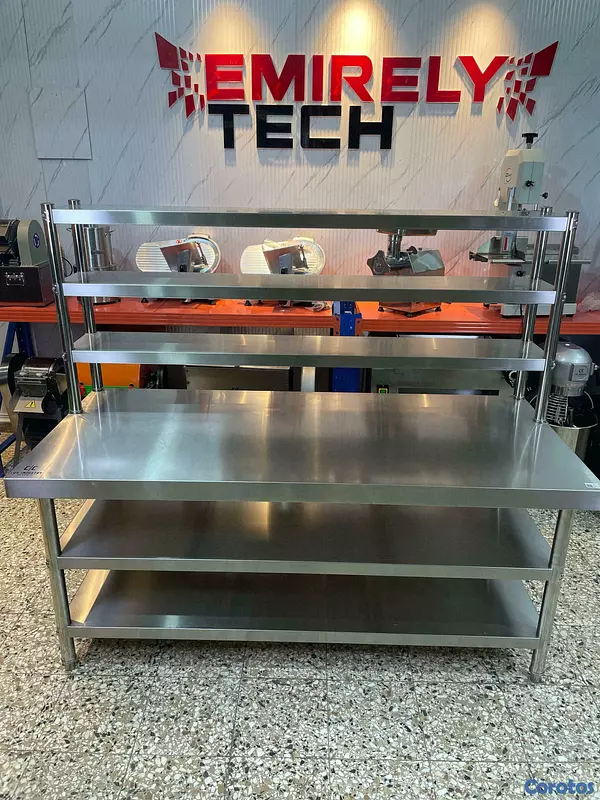 equipos profesionales - Mesa de trabajo de 3 niveles acero inoxidable 4